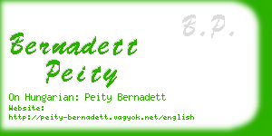 bernadett peity business card